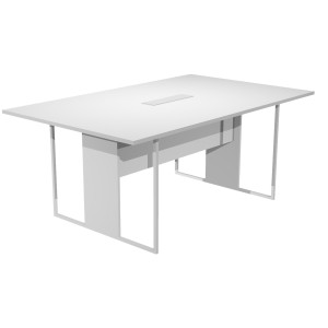 TAVOLO RIUNIONE 180X110CM BIANCO / GAMBA BIANCA / TOP BIANCO ESSENCE COD. 425-TOP-3-AN-EA