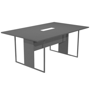 TAVOLO RIUNIONE 180X110CM ANTRACITE / GAMBA ANTRACITE / TOP BIANCO ESSENCE COD. 425-TOP-T-AF-EA