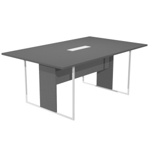 TAVOLO RIUNIONE 180X110CM ANTRACITE / GAMBA BIANCA / TOP BIANCO ESSENCE COD. 425-TOP-T-AN-EA