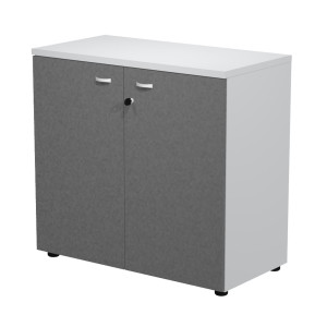 ARMADIO CONTENITORE BASSO STRUTTURA BIANCO / ANTE ANTRACITE ESSENCE COD. AR/MB+AB/3T