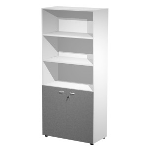 ARMADIO ALTO CON ANTE STRUTTURA BIANCO / ANTE ANTRACITE ESSENCE COD. AR/ST+AB+AVM/3T