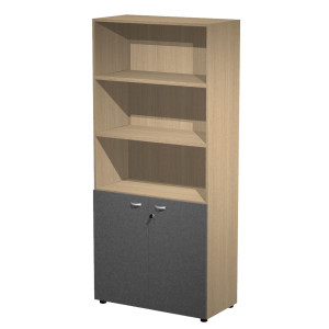 ARMADIO ALTO CON ANTE STRUTTURA ROVERE / ANTE ANTRACITE ESSENCE COD. AR/ST+AB+AVM/CT