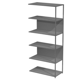 MODULO AGGIUNTIVO LIBRERIA MODULAR 90X44H200CM CON STRUTTURA ANTRAC.- ANTRACITE COD. DOE200S-AF-T
