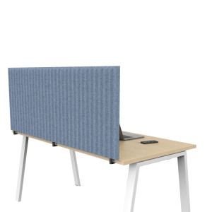PANNELLO ACUSTICO DA SCRIVANIA L75XH40CM C/MORSETTI NERI AZZURRO STRIPES COD. EJA750-EJF1-ME
