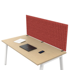 PANNELLO ACUSTICO DA SCRIVANIA L75XH40CM C/MORSETTI NERI ROSSO STRIPES COD. EJA750-EJF1-MF