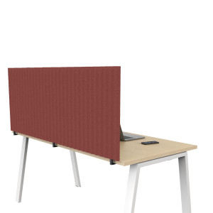 PANNELLO ACUSTICO DA SCRIVANIA L75XH40CM C/MORSETTI NERI ROSSO STRIPES COD. EJA750-EJF1-MF
