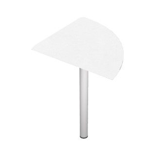 ANGOLARE 90Â° BIANCO + GAMBA SUPPORTO X SCRIVANIE MINERVA