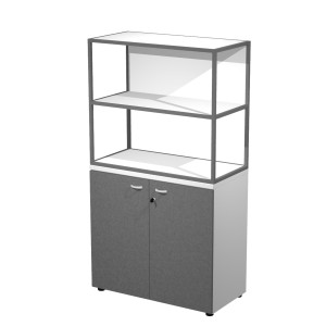 LIBRERIA MEDIA METAL + ARM. BASSO BIANCO/ANTRACITE/BIANCO/STR.ANTRACITE ESSENCE COD. MB3+ABT+27AF/3