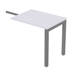 ALLUNGO REVERSIBILE DX/SX 80X60CM BIANCO GAMBA ANTRACITE PER SCR. EASY PLUS COD. SOL/ALL/3-AF