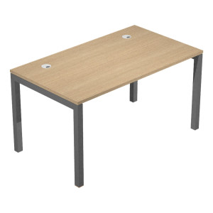 SCRIVANIA SINGOLA 180X80CM ROVERE - GAMBA ANTRACITE - AGORA' COD. SOL180/C-AF