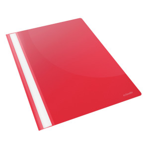 CARTELLINA PPL CON FERMAFOGLI 21X29,7 ROSSO REPORT FILE ESSELTE COD. 28316 CONFEZIONE DA 25