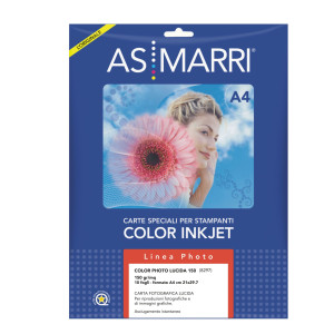 CARTA INKJET PLOTTER 914MMX30MT 190GR COLOR PHOTO LUCIDA AS MARRI COD. 07634
