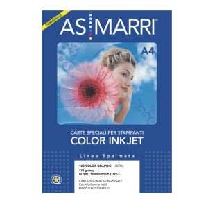 CARTA INKJET A4 125GR 50FG COLOR GRAPHIC EFFETTO PHOTO 8096 AS MARRI COD. 08096