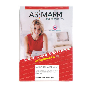CARTA LASER A4 170GR 100FG PHOTO LUCIDA DOUBLE-FACE 8972 AS MARRI