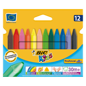 ASTUCCIO 12 PASTELLI KIDS PLASTIDECOR TRIANGLE BIC COD. 8297733