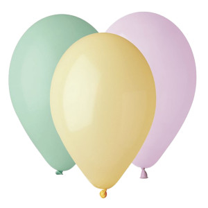 BUSTA 25 PALLONCINI IN LATTICE D26CM COL. ASS. SOFT RAINBOW BIG PARTY COD. 72179