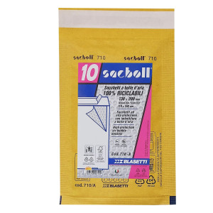 10 BUSTE IMBOTTITE SACBOLL IN CARTA AVANA A 13X20CM BLASETTI COD. 0710