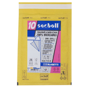10 BUSTE IMBOTTITE SACBOLL IN CARTA AVANA D 20X32CM BLASETTI COD. 0713