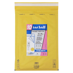 10 BUSTE IMBOTTITE SACBOLL IN CARTA AVANA J 32X50CM BLASETTI COD. 0716
