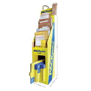 ESPOSITORE PACKPOINT CON BUSTE PER LA SPEDIZIONE 40X40X175CM BLASETTI COD. 0837