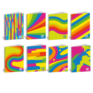 MAXIQUADERNO SPIRALATO A4 80GR ONE COLOR 1 RIGO 60FG FANTAFLUO BLASETTI COD. 8129 CONFEZIONE DA 5