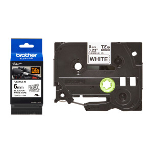 NASTRO LAM. FLESSIBILE TZE-FX221 6MMX8MT NERO/BIANCO COD. TZEFX211