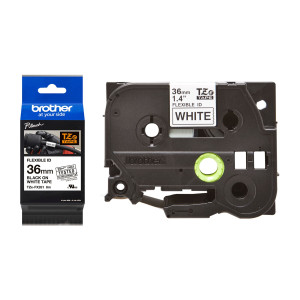 NASTRO BROTHER LAMINATO FLESSIBILE DA 36 MM (8 M NERO/BIANCO COD. TZEFX261