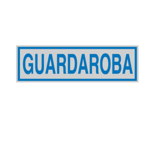 TARGHETTA ADESIVA 165X50MM GUARDAROBA COD. 96667 CONFEZIONE DA 10
