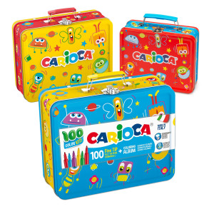 VALIGETTA 100 PENNARELLI + ALBUM DA COLORARE CARIOCA COD. 42500