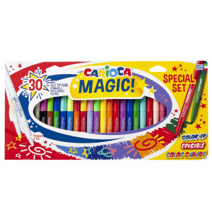 ASTUCCIO 30 PENNARELLI MAGIC MARKERS COLORI ASSORTITI CARIOCA COD. 43183
