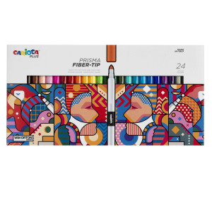 ASTUCCIO 24 PENNARELLI PRISMA COLORI ASSORTITI CARIOCA PLUS COD. 45207