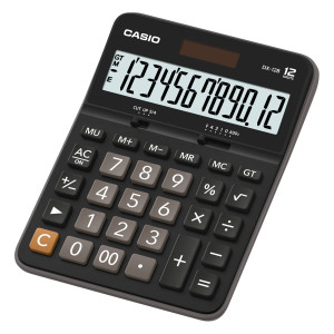 CALCOLATRICE DA TAVOLO DX-12B NERO DISPLAY EXTRA LARGE 12 CIFRE CASIO COD. DX-12B-W-EC