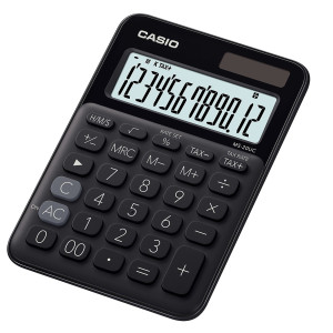 CALCOLATRICE DA TAVOLO MS-20UC NERA CASIO COD. MS-20UC-BK-W-EC