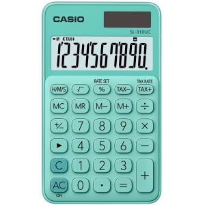 CALCOLATRICE TASCABILE SL-310UC VERDE CASIO COD. SL 310 UC-GN