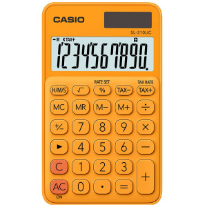 CALCOLATRICE TASCABILE SL-310UC ARANCIO CASIO COD. SL-310UC-RG