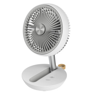 VENTILATORE DA TAVOLO AIR STUDIO RICARICABILE MULTIPOSIZIONE GRIGIO/BIANCO CFG COD. EV122