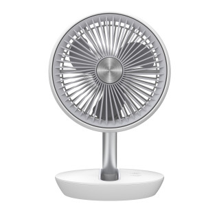VENTILATORE DA TAVOLO AIR STUDIO RICARICABILE MULTIPOSIZIONE GRIGIO/BIANCO CFG COD. EV122