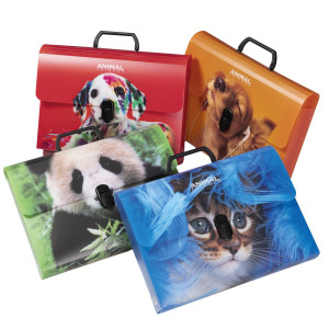 VALIGETTA POLIPROPILENE ANIMAL FRIENDS COLOR 28X38 D. 5CM FANTAS. ASS. COLOROSA COD. 64EP16