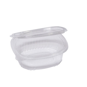 PACK 50 CONTENITORI OVALI IN PET CON COPERCHIO INCERNIERATO 12,2X10,4CM CUKI COD. 1507002501