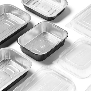 PACK 25 CONTENITORI ALLUMINIO STIRATO 1 PORZIONE + COPERCHIO IN R-PET CUKI COD. 154229567