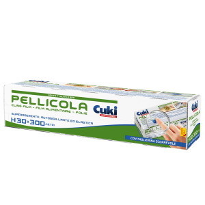 ROLL PELLICOLA TRASPARENTE PVC H300MM X 300MT CON SEGHETTO CUKI PROFESSIONAL COD. 3530131