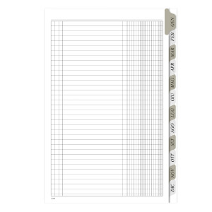 REGISTRO SCADENZARIO SPIRALATO GEN-DIC 8PAG. 29,7X21CM 2116A1243G DATA UFFICIO COD. 2116A1243G