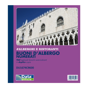 BLOCCO 960 TAGLIANDI BIANCHI AUTO RICALCANTI NUMERATI (10 TGL.PAG)DATA UFFICIO COD. DU1674C9600