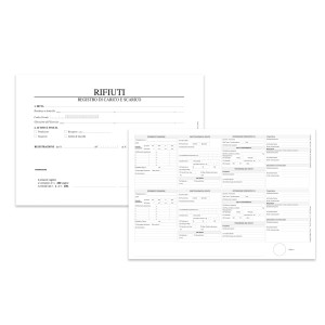BLOCCO REGISTRO CARICO/SCARICO RIFIUTI 100 COPIE RENTRI 29,7X21,5CM DU6930RE000 COD. DU6930RE000