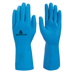 GUANTI CHIMICI VE440 PER ACIDI E INDUSTRIA ALIMENTARE BLU TG 9/10 DELTAPLUS COD. VE440BL09 CONFEZIONE DA 12
