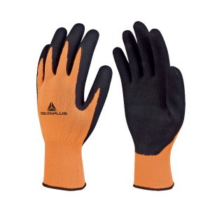 GUANTI APOLLON VV733 PALMO SCHIUMA DI LATTICE TG 07 ARANCIO FLUO/NERO COD. VV733OR07