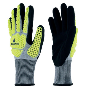 GUANTO ANTIURTO EOS NOCUT VV909 TG. 09 GIALLO FLUO/GRIGIO DELTAPLUS COD. VV909JA09
