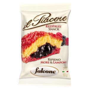 IL PIACERE RED FRUIT SNACK RIPIENO MORE E LAMPONE 60GR FALCONE COD. 01-0132