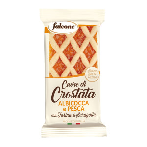 CUOR DI CROSTATA ALBICOCCA E PESCA 60GR FALCONE COD. 01-0409 CONFEZIONE DA 44