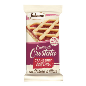 CUOR DI CROSTATA CRANBERRY, AMARENA E RIBES ROSSO 60GR FALCONE COD. 01-0411 CONFEZIONE DA 44
